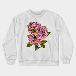 Pink roses bouquet Crewneck Sweatshirt